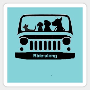 Ride-Along Dogs Sticker